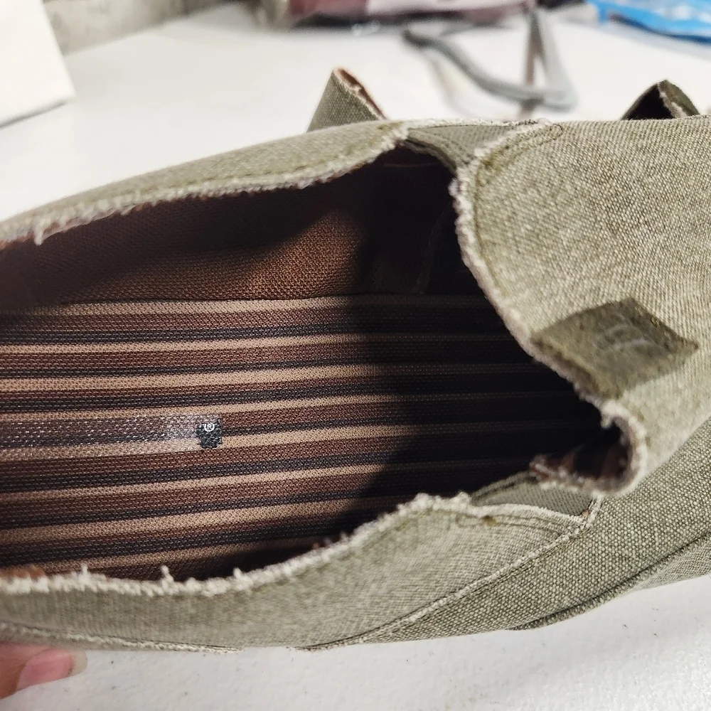 3/$25 Rockport slip on casual canvas loafers mens size 12